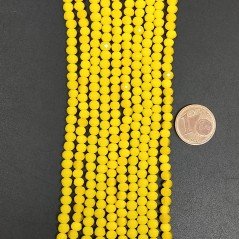 Cristallo giallo opaco rondelle sfaccettate 4mm