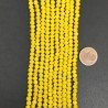 Cristallo giallo opaco rondelle sfaccettate 4mm