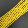 Cristallo giallo opaco rondelle sfaccettate 4mm
