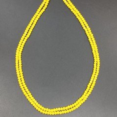 Cristallo giallo opaco rondelle sfaccettate 4mm