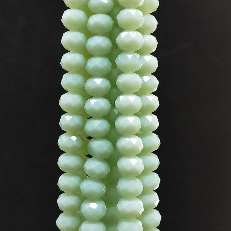 Cristallo azzuro opaco rondelle sfaccettate 8mm