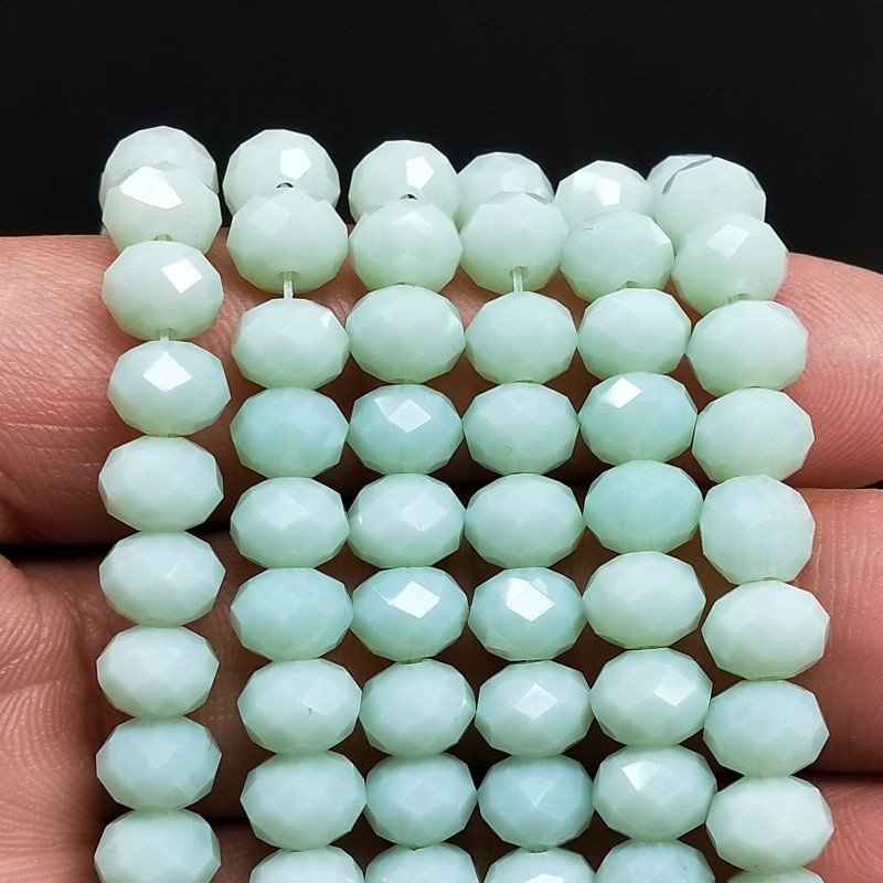 Cristallo azzuro opaco rondelle sfaccettate 8mm