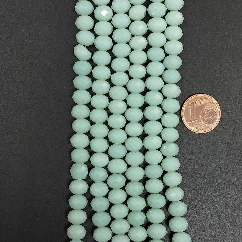 Cristallo azzuro opaco rondelle sfaccettate 8mm