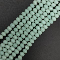 Cristallo Azzurro opaco rondelle sfaccettate 8mm