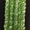 Perline in Vetro Stile Murano Verde Forma Cuore Piatto Liscio Foro Passante 12mm