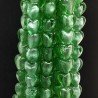 Perline in Vetro Stile Murano Verde scuro Forma Cuore Piatto Liscio Foro Passante 12mm