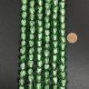 Perline in Vetro Stile Murano Verde scuro Forma Cuore Piatto Liscio Foro Passante 12mm