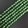 Perline in Vetro Stile Murano Verde scuro Forma Cuore Piatto Liscio Foro Passante 12mm