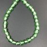 Perline in Vetro Stile Murano Verde scuro Forma Cuore Piatto Liscio Foro Passante 12mm