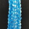 Perline in Vetro Stile Murano Blu Forma Cuore Piatto Liscio Foro Passante 15mm