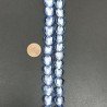 Perline in Vetro Stile Murano Blu Forma Cuore Piatto Liscio Foro Passante 12mm