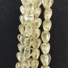 Perline in Vetro Stile Murano Champagne Forma Cuore Piatto Liscio Foro Passante 12mm