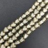 Perline in Vetro Stile Murano Champagne Forma Cuore Piatto Liscio Foro Passante 12mm