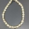 Perline in Vetro Stile Murano Champagne Forma Cuore Piatto Liscio Foro Passante 12mm