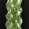 Perline in Vetro Stile Murano Verde Chiaro Twist 18x28mm Liscio Foro Passante