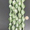 Perline in Vetro Stile Murano Verde Chiaro Twist 18x28mm Liscio Foro Passante