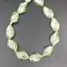 Perline in Vetro Stile Murano Verde Chiaro Twist 18x28mm Liscio Foro Passante