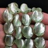 Perline in Vetro Stile Murano Tondo Twist Verde 14X15mm Liscio Foro Passante