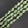 Perline in Vetro Stile Murano Twist Verde 14X19mm Liscio Foro Passante