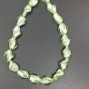 Perline in Vetro Stile Murano Twist Verde 14X19mm Liscio Foro Passante