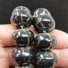 Perline in Vetro Stile Murano Nero Forma Rondelle 20mm Liscio Foro Passante