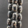 Perline in Vetro Stile Murano Forma Barilotto Liscio Foro Passante Nero 14X21mm