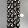 Perline in Vetro Stile Murano Forma Barilotto Liscio Foro Passante Nero 14X21mm