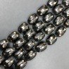 Perline in Vetro Stile Murano Forma Barilotto Liscio Foro Passante Nero 14X21mm
