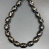 Perline in Vetro Stile Murano Forma Barilotto Liscio Foro Passante Nero 14X21mm