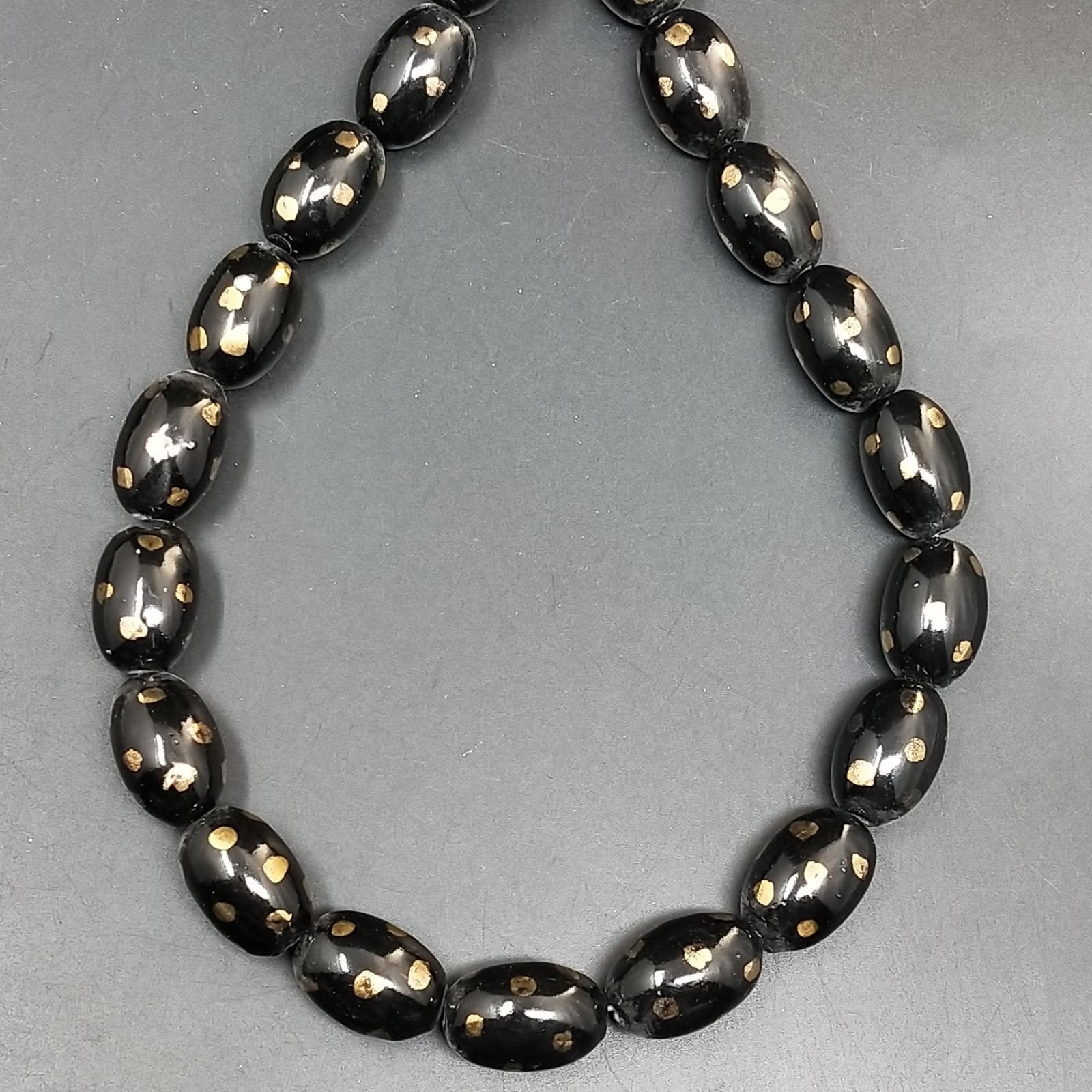 Perline in Vetro Stile Murano Forma Barilotto Liscio Foro Passante Nero 14X21mm