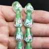 Perline in Vetro Stile Murano Verde Forma Goccia Tondo Liscio Foro Passante 11X17mm