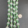 Perline in Vetro Stile Murano Verde Forma Goccia Tondo Liscio Foro Passante 11X17mm