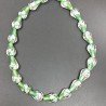 Perline in Vetro Stile Murano Verde Forma Goccia Tondo Liscio Foro Passante 11X17mm
