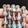 Perline in Vetro Stile Murano Viola Forma Goccia Tondo Liscio Foro Passante 10X18mm