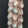 Perline in Vetro Stile Murano Viola Forma Goccia Tondo Liscio Foro Passante 12X18mm