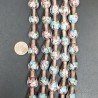 Perline in Vetro Stile Murano Viola Forma Goccia Tondo Liscio Foro Passante 12X18mm
