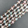 Perline in Vetro Stile Murano Viola Forma Goccia Tondo Liscio Foro Passante 12X18mm