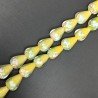 Perline in Vetro Stile Murano Giallo Forma Goccia Tondo Liscio Foro Passante 12X18mm