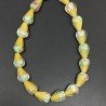 Perline in Vetro Stile Murano Giallo Forma Goccia Tondo Liscio Foro Passante 12X18mm