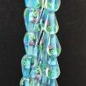 Perline in Vetro Stile Murano Azzurro Forma Goccia Tondo Liscio Foro Passante 10X18mm