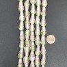 Perline in Vetro Stile Murano Rosa Forma Goccia Tondo Liscio Foro Passante 10X17mm