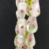 Perline in Vetro Stile Murano Giallo Forma Goccia Tondo Liscio Foro Passante 10X18mm