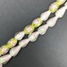 Perline in Vetro Stile Murano Giallo Forma Goccia Tondo Liscio Foro Passante 10X18mm