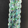 Perline in Vetro Stile Murano Azzurro Forma Goccia Tondo Liscio Foro Passante 10X17mm