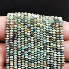 Crisocola Naturale Forma Dischio Taglia Diamante, Micro Sfaccettato Machine Cut 3,50mm