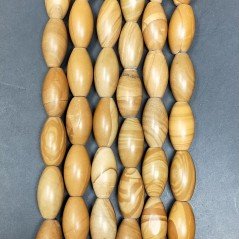 Pietra Paesina Naturale in Perline Forma Barilotto Liscio Foro Passante 11X20mm