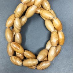 Pietra Paesina Naturale in Perline Forma Barilotto Liscio Foro Passante 11X20mm