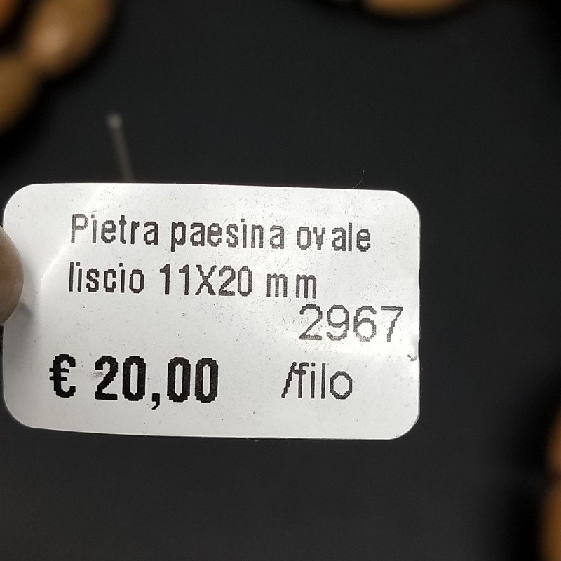 Pietra Paesina Naturale in Perline Forma Barilotto Liscio Foro Passante 11X20mm