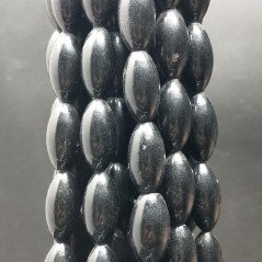 Agata Nera Perline Forma Barilotto Liscio 10X20mm