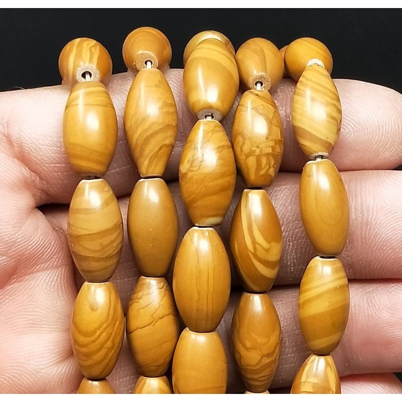 Pietra Paesina Perline Forma Barilotto Liscio 08X16mm